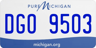 MI license plate DGO9503