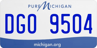 MI license plate DGO9504