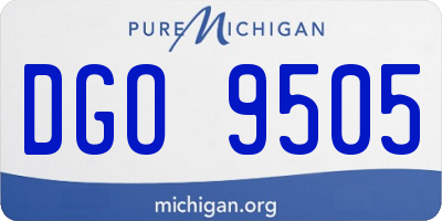 MI license plate DGO9505