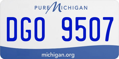 MI license plate DGO9507
