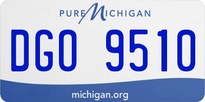 MI license plate DGO9510