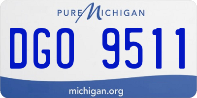MI license plate DGO9511
