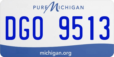 MI license plate DGO9513