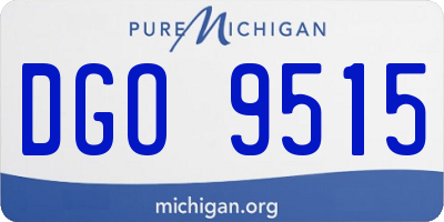 MI license plate DGO9515