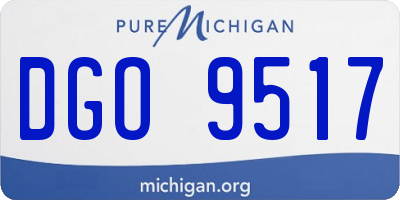 MI license plate DGO9517