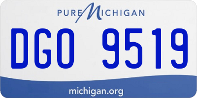 MI license plate DGO9519