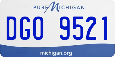 MI license plate DGO9521