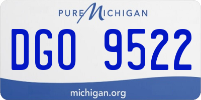MI license plate DGO9522