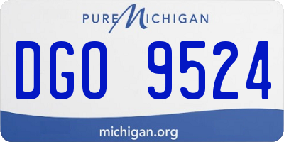MI license plate DGO9524