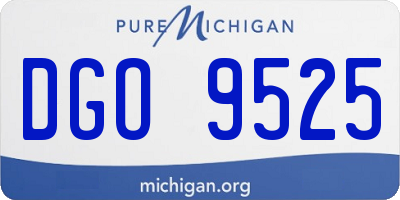 MI license plate DGO9525