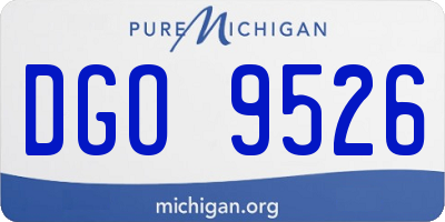 MI license plate DGO9526