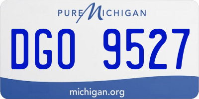 MI license plate DGO9527
