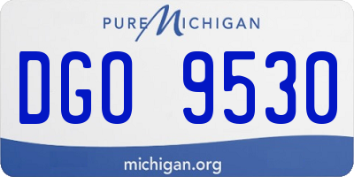 MI license plate DGO9530