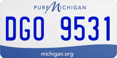 MI license plate DGO9531