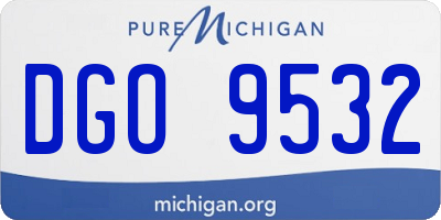 MI license plate DGO9532