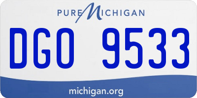 MI license plate DGO9533