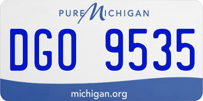 MI license plate DGO9535