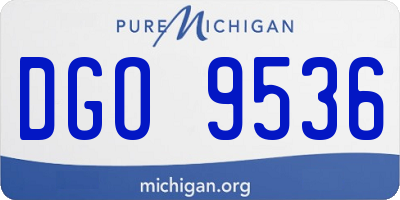 MI license plate DGO9536