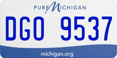 MI license plate DGO9537