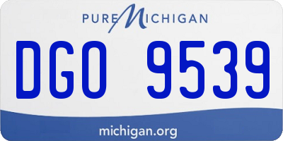 MI license plate DGO9539