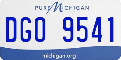 MI license plate DGO9541