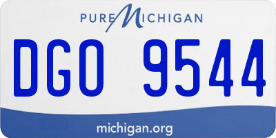 MI license plate DGO9544