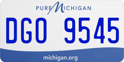 MI license plate DGO9545