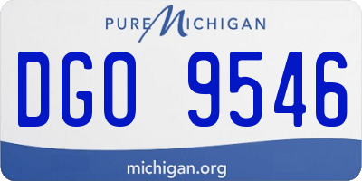 MI license plate DGO9546