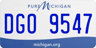 MI license plate DGO9547