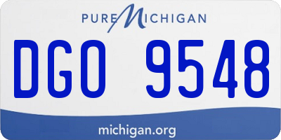 MI license plate DGO9548
