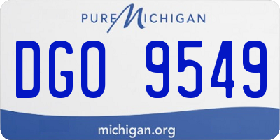 MI license plate DGO9549
