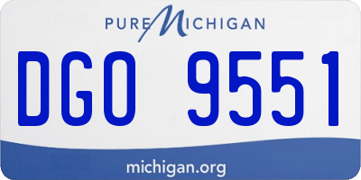 MI license plate DGO9551