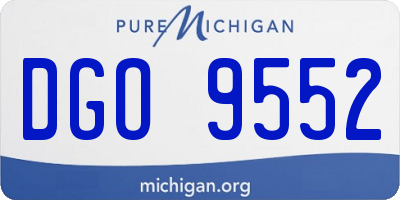 MI license plate DGO9552