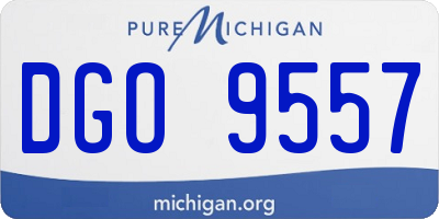 MI license plate DGO9557