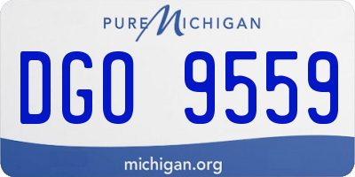 MI license plate DGO9559