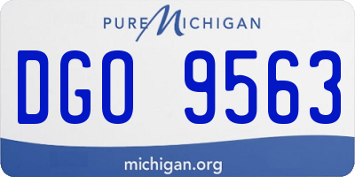 MI license plate DGO9563