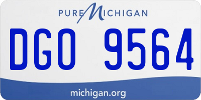 MI license plate DGO9564