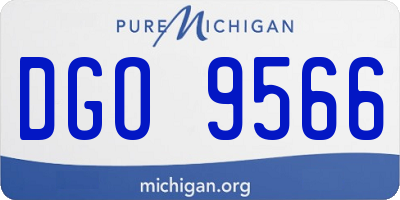 MI license plate DGO9566