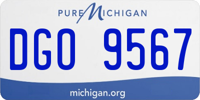 MI license plate DGO9567