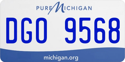 MI license plate DGO9568