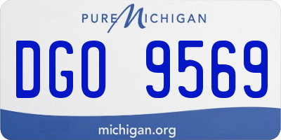 MI license plate DGO9569