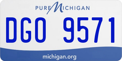 MI license plate DGO9571
