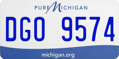 MI license plate DGO9574