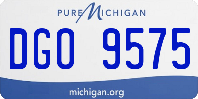 MI license plate DGO9575