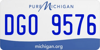 MI license plate DGO9576
