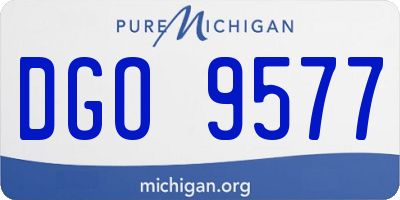 MI license plate DGO9577