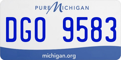 MI license plate DGO9583