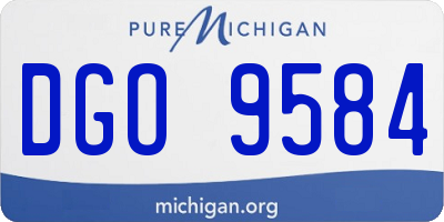 MI license plate DGO9584