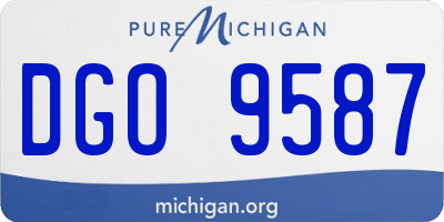 MI license plate DGO9587