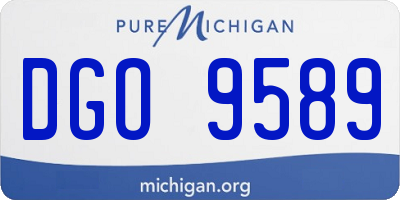 MI license plate DGO9589
